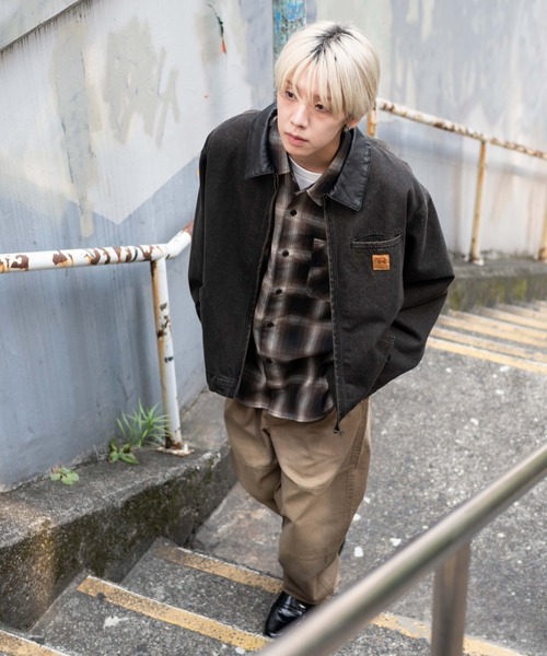 WEGO/【25年秋冬新作】ワーカーズZIPジャケット（デニム