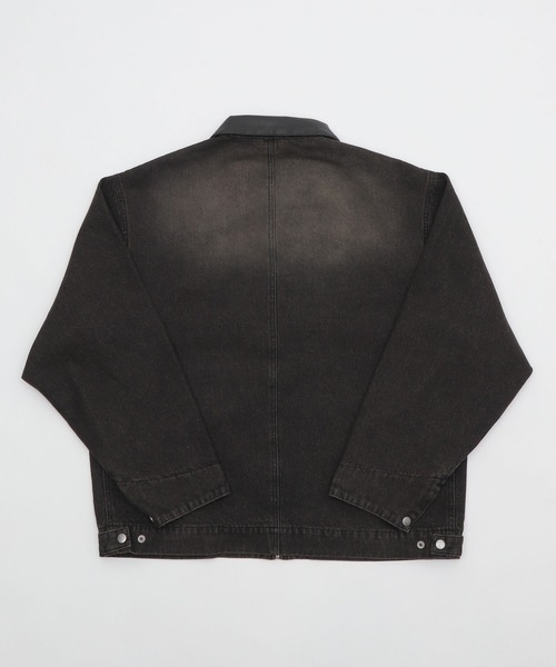 WEGO（ウィゴー）の「WEGO/ワーカーズZIPジャケット（デニムジャケット・メンズ・ベージュ/ブラック系3/スカイブルー/その他1・LARGE/MEDIUM）」の6枚目の写真