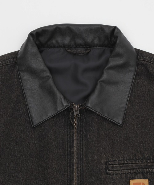 WEGO（ウィゴー）の「WEGO/ワーカーズZIPジャケット（デニムジャケット・メンズ・ベージュ/ブラック系3/スカイブルー/その他1・LARGE/MEDIUM）」の8枚目の写真