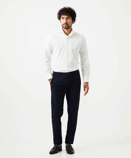 MICHEL KLEIN HOMME (ミッシェルクランオム)の「千鳥柄サッカー長袖シャツ(シャツ/ブラウス・メンズ・ライトブルー/ホワイト/ネイビー・MEDIUM/LARGE/X-LARGE)」の6枚目の写真