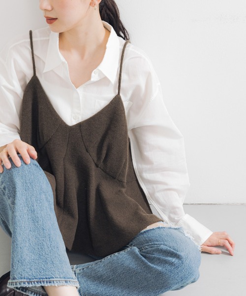 Curensology crinklecrinklecrinkle キャミソール 別注』crinkle crinkle crinkle×UR wool lingerie cami