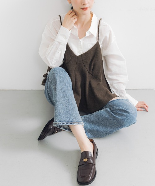 【未使用】crinkle crinkle crinkle チュニックキャミ crinkle キャミソール 「crinkle crinkle」asymmetry flower