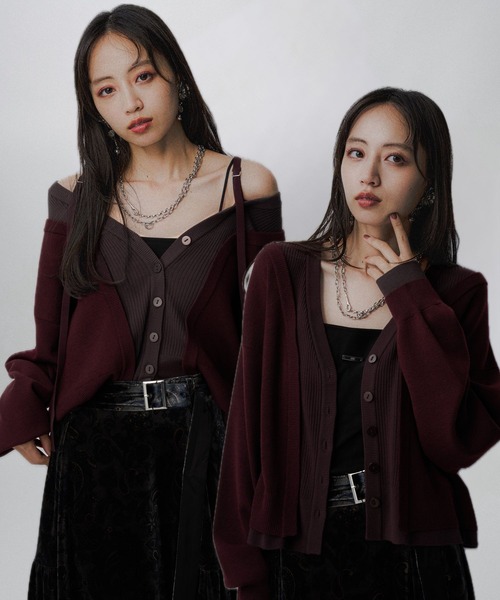 HARE（ハレ）の「2WAYオフショルカーディガン(HARE)（カーディガン
