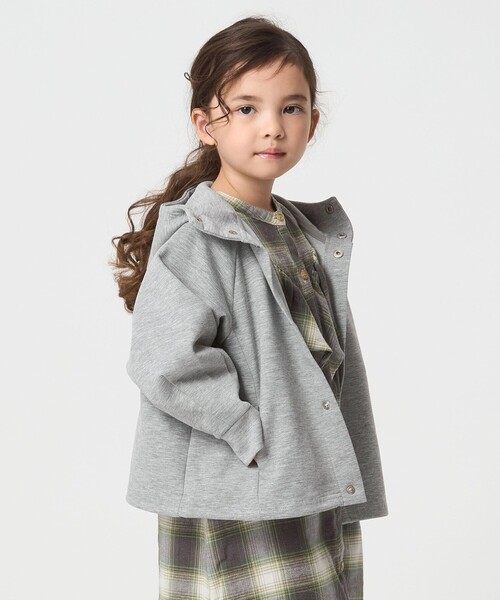 green label relaxing（グリーンレーベルリラクシング）の「ダンボール フード ハオリ / パーカー / キッズ  100cm-160cm（パーカー・キッズ・グレー系・150cm/100cm/110cm/130cm/120cm/160cm/140cm）」の5枚目の写真