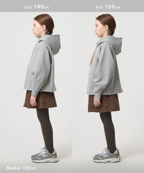 green label relaxing（グリーンレーベルリラクシング）の「ダンボール フード ハオリ / パーカー / キッズ  100cm-160cm（パーカー・キッズ・グレー系・150cm/100cm/110cm/130cm/120cm/160cm/140cm）」の13枚目の写真