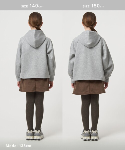 green label relaxing（グリーンレーベルリラクシング）の「ダンボール フード ハオリ / パーカー / キッズ  100cm-160cm（パーカー・キッズ・グレー系・150cm/100cm/110cm/130cm/120cm/160cm/140cm）」の14枚目の写真