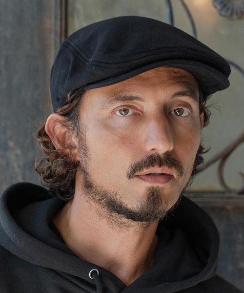CAMBIO（カンビオ）の「mko13139- Cashmere Blend Hunting Cap ハンチングキャップ(NF-252-BO002)（ハンチング/ベレー帽・メンズ・ベージュ/ブラック・FREE）」の2枚目の写真