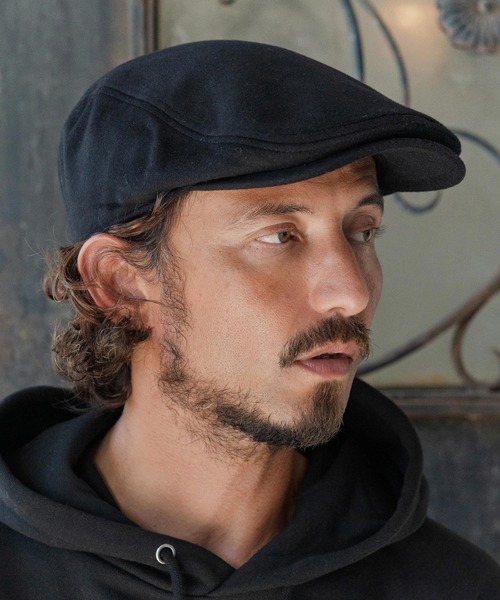 CAMBIO（カンビオ）の「mko13139- Cashmere Blend Hunting Cap ハンチングキャップ(NF-252-BO002)（ハンチング/ベレー帽・メンズ・ベージュ/ブラック・FREE）」の3枚目の写真