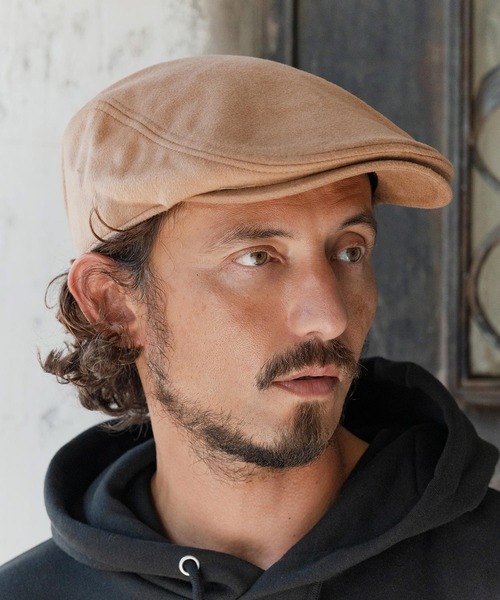 CAMBIO（カンビオ）の「mko13139- Cashmere Blend Hunting Cap ハンチングキャップ(NF-252-BO002)（ハンチング/ベレー帽・メンズ・ベージュ/ブラック・FREE）」の7枚目の写真