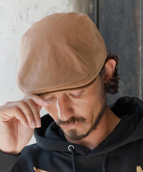 CAMBIO（カンビオ）の「mko13139- Cashmere Blend Hunting Cap ハンチングキャップ(NF-252-BO002)（ハンチング/ベレー帽・メンズ・ベージュ/ブラック・FREE）」の8枚目の写真