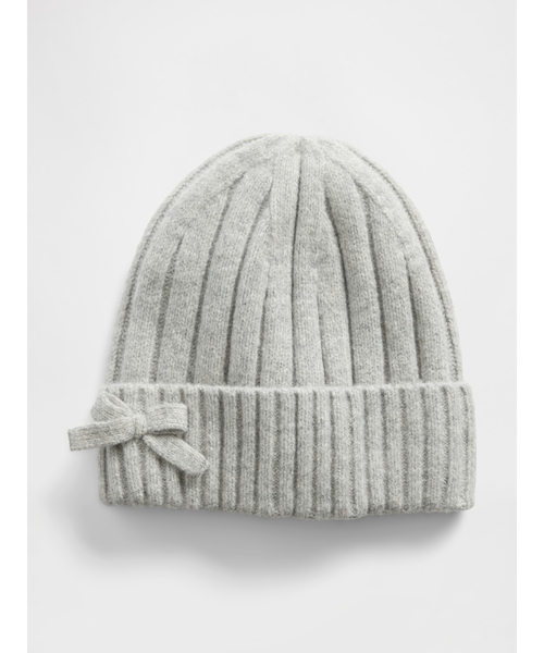 GAP(ギャップ)の「Cashsoft カシミヤタッチ リボン ビーニー (キッズ)(ニットキャップ/ビーニー・キッズ・アイボリー/ライトグレー・S/M/L/XL)」の2枚目の写真