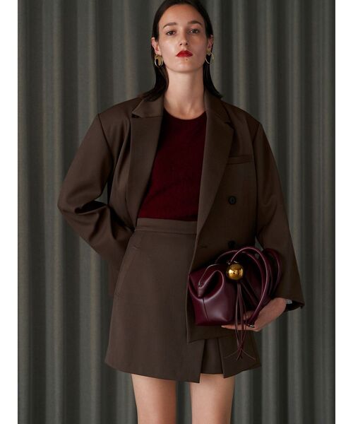 ELENDEEK（エレンディーク）の「ボンディングオーバージャケット（テーラードジャケット・レディース・グレー/ブラウン・FREE）」の5枚目の写真