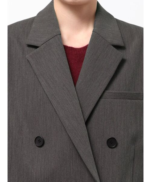 ELENDEEK（エレンディーク）の「ボンディングオーバージャケット（テーラードジャケット・レディース・グレー/ブラウン・FREE）」の15枚目の写真