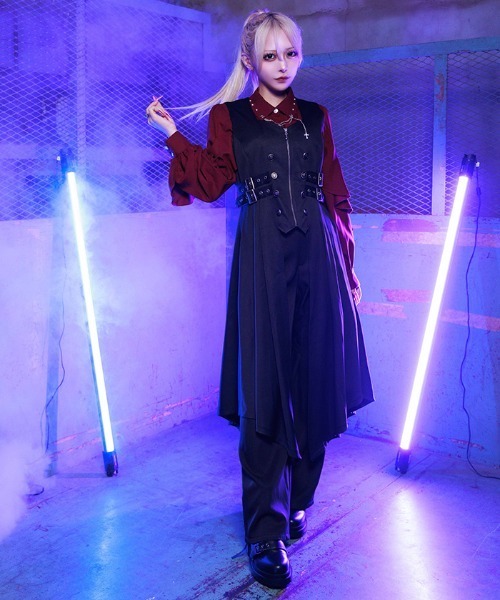 セール】ベルトデザインロングベスト（ベスト）｜NIBBLE POISON