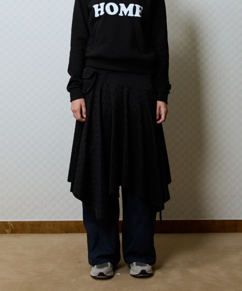 LUVISTRUE（ラヴイズトゥルー）の「GT POCKET MIDI SKIRT（スカート・レディース・ブラック/アイボリー/チャコール・FREE）」の8枚目の写真