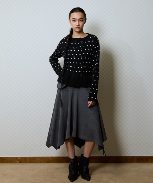 LUVISTRUE（ラヴイズトゥルー）の「GT POCKET MIDI SKIRT（スカート・レディース・ブラック/アイボリー/チャコール・FREE）」の6枚目の写真