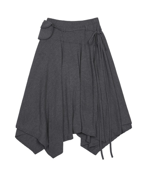 LUVISTRUE（ラヴイズトゥルー）の「GT POCKET MIDI SKIRT（スカート・レディース・ブラック/アイボリー/チャコール・FREE）」の18枚目の写真