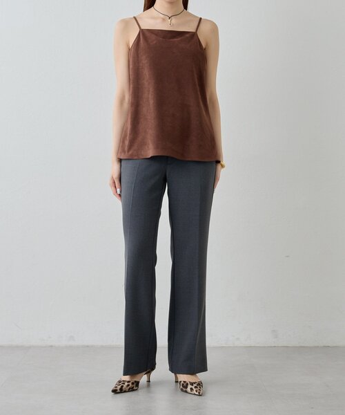 Drawing Numbers（ドローイング ナンバーズ）の「【Drawing Numbers】ストレッチオックスセミフレアパンツ（その他パンツ・レディース・チャコールグレー/ネイビー・36/38）」の15枚目の写真