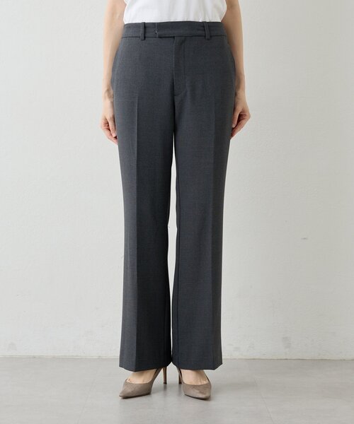 Drawing Numbers（ドローイング ナンバーズ）の「【Drawing Numbers】ストレッチオックスセミフレアパンツ（その他パンツ・レディース・チャコールグレー/ネイビー・36/38）」の16枚目の写真