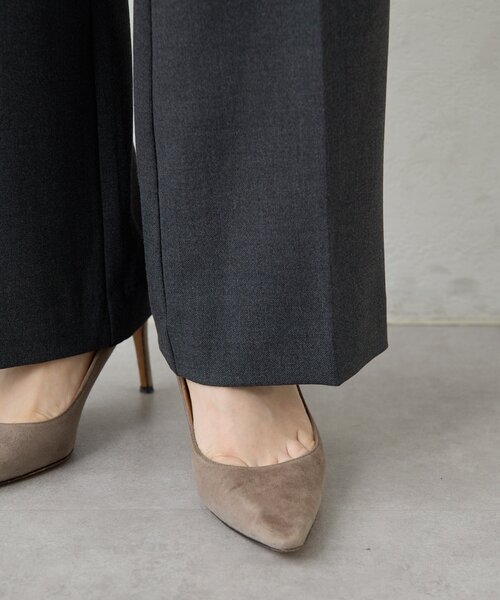 Drawing Numbers（ドローイング ナンバーズ）の「【Drawing Numbers】ストレッチオックスセミフレアパンツ（その他パンツ・レディース・チャコールグレー/ネイビー・36/38）」の22枚目の写真