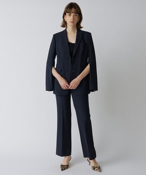 Drawing Numbers（ドローイング ナンバーズ）の「【Drawing Numbers】ストレッチオックスセミフレアパンツ（その他パンツ・レディース・チャコールグレー/ネイビー・36/38）」の9枚目の写真