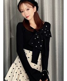 リゼクシー　トップス リゼクシー RESEXXY ロゴ刺繍ポロニットトップス （BLU