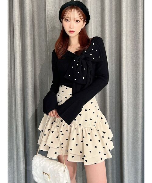 RESEXXY（リゼクシー）の「ビッグリボンニットトップス（ニット/セーター・レディース・レッド/ホワイト/ブラック・FREE）」の17枚目の写真