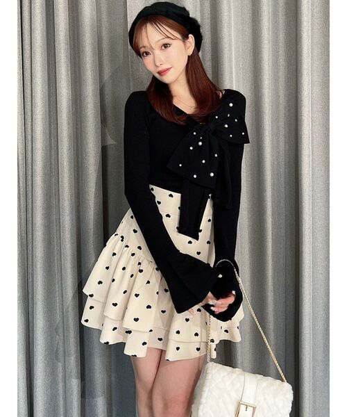 RESEXXY（リゼクシー）の「ビッグリボンニットトップス（ニット/セーター・レディース・レッド/ホワイト/ブラック・FREE）」の18枚目の写真