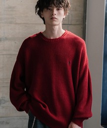 ニット/セーター（レッド/赤色系・ブランドロゴ）ファッション通販
