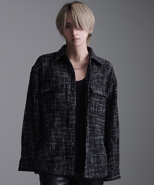 CavariA/キャバリア』ツイードシャツジャケット（その他アウター