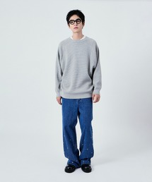 Rirandture パールビジューストレートデニム　美品 ZARA ビジュー付きライトブルーデニムパンツ 32