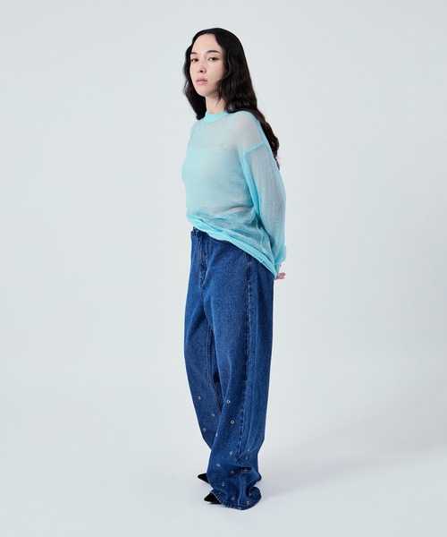 M TO R(ムウトアール)の「MU EYELET SEMI BAGGY JEANS PANTS(デニムパンツ・レディース・ブルー/ブラック・36/38/40/42)」の21枚目の写真