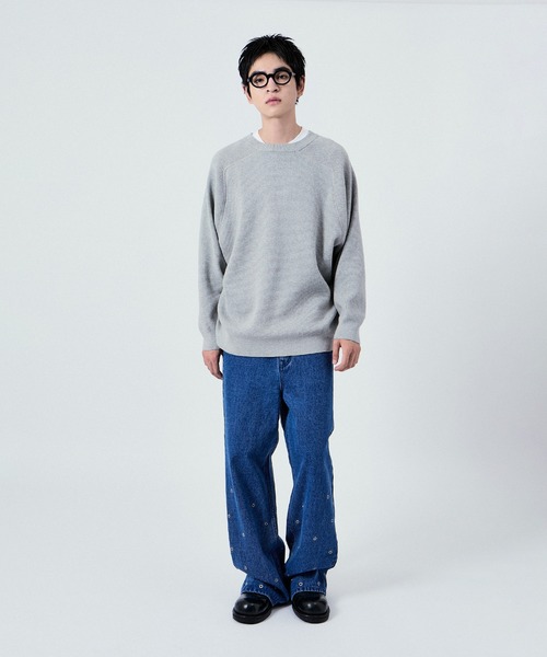 M TO R(ムウトアール)の「MU EYELET SEMI BAGGY JEANS PANTS(デニムパンツ・レディース・ブルー/ブラック・36/38/40/42)」の12枚目の写真