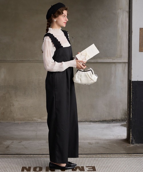 セール】【BONLECILL noir】レースショルダービッグリボン