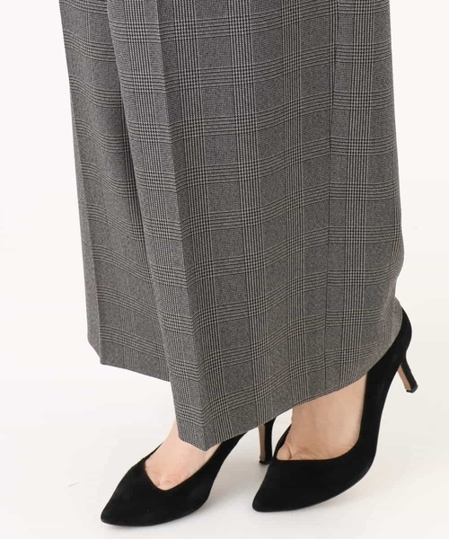 MK MICHEL KLEIN（エムケーミッシェルクラン）の「ストレートワイドシルエットパンツ（無地・チェック）/洗える（その他パンツ・レディース・ブラック/グレー/モカ・38）」の21枚目の写真