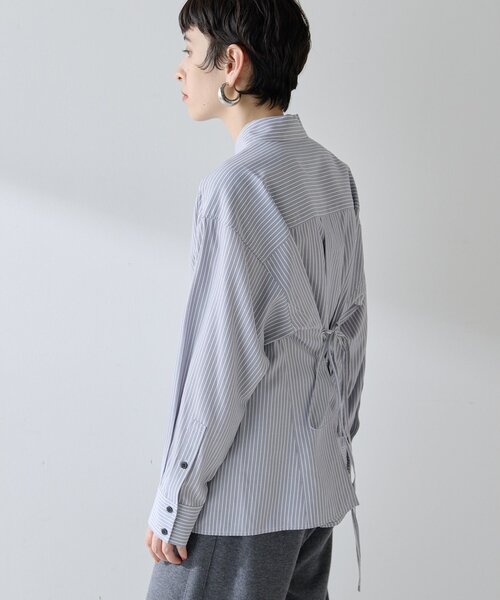 セール】【THE PAUSE】ストライプシェイプシャツ（シャツ/ブラウス