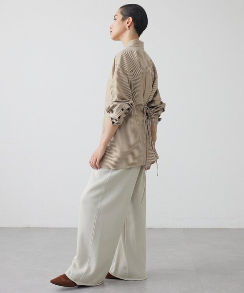 THE PAUSE（ザ ポーズ）の「【THE PAUSE】ストライプシェイプシャツ（シャツ/ブラウス・レディース・キャメル/グレー・FREE）」の13枚目の写真