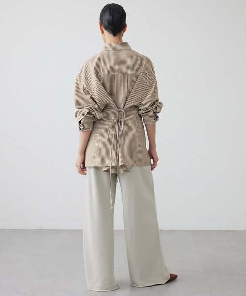 THE PAUSE（ザ ポーズ）の「【THE PAUSE】ストライプシェイプシャツ（シャツ/ブラウス・レディース・キャメル/グレー・FREE）」の11枚目の写真