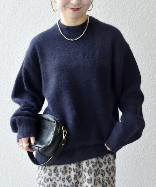 SHIPS any: LOUNGE FOX シャギー セミモックネック ニット◇（ニット