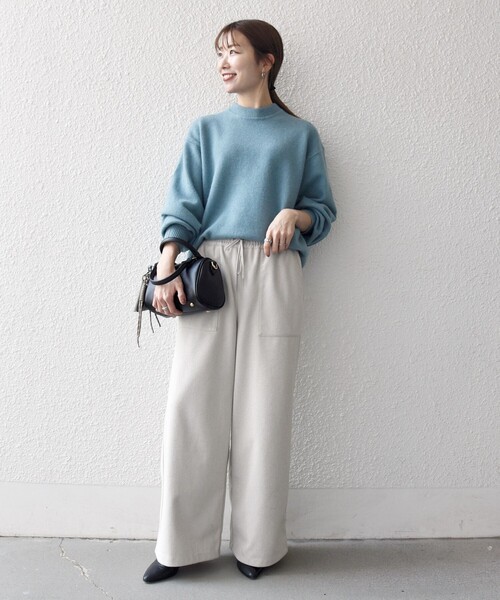 SHIPS any（シップス エニィ）の「SHIPS any: LOUNGE FOX シャギー セミモックネック ニット◇（ニット/セーター・メンズ・ライトブルー/レッド/グレー/ネイビー・LARGE/MEDIUM/SMALL）」の10枚目の写真