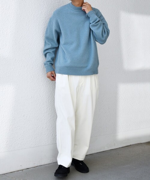 SHIPS any（シップス エニィ）の「SHIPS any: LOUNGE FOX シャギー セミモックネック ニット◇（ニット/セーター・メンズ・ライトブルー/レッド/グレー/ネイビー・LARGE/MEDIUM/SMALL）」の13枚目の写真