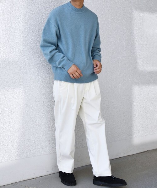 SHIPS any（シップス エニィ）の「SHIPS any: LOUNGE FOX シャギー セミモックネック ニット◇（ニット/セーター・メンズ・ライトブルー/レッド/グレー/ネイビー・LARGE/MEDIUM/SMALL）」の14枚目の写真