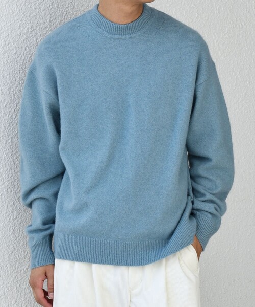 SHIPS any（シップス エニィ）の「SHIPS any: LOUNGE FOX シャギー セミモックネック ニット◇（ニット/セーター・メンズ・ライトブルー/レッド/グレー/ネイビー・LARGE/MEDIUM/SMALL）」の16枚目の写真