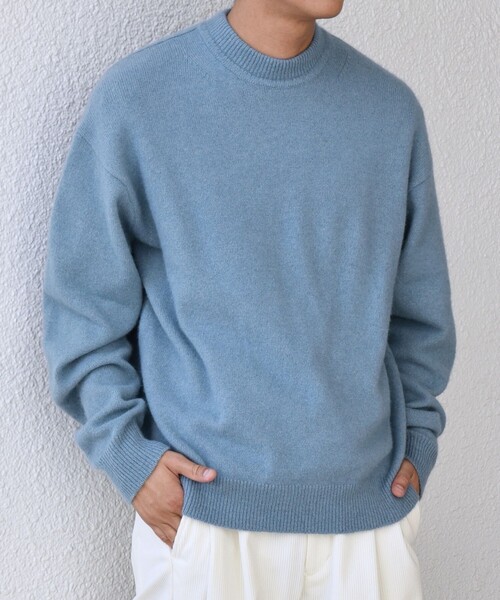 SHIPS any（シップス エニィ）の「SHIPS any: LOUNGE FOX シャギー セミモックネック ニット◇（ニット/セーター・メンズ・ライトブルー/レッド/グレー/ネイビー・LARGE/MEDIUM/SMALL）」の18枚目の写真