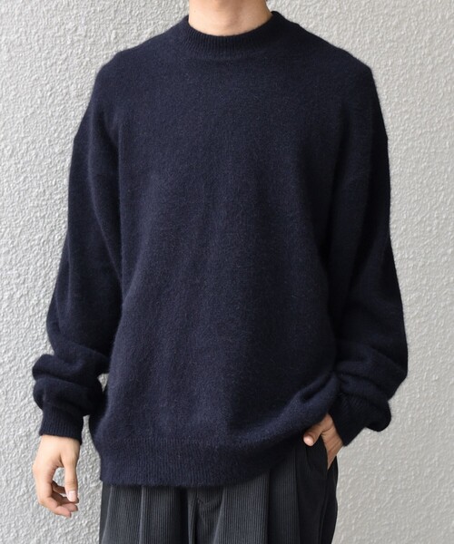 セール】SHIPS any: LOUNGE FOX シャギー セミモックネック ニット