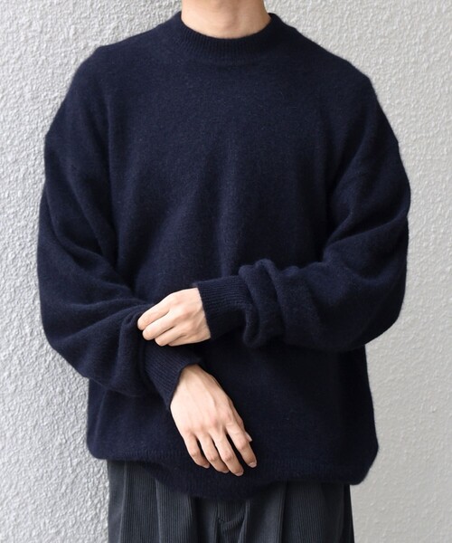 セール】SHIPS any: LOUNGE FOX シャギー セミモックネック ニット