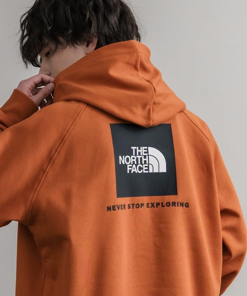 THE NORTH FACE(ザノースフェイス)の「THE NORTH FACE ザ・ノースフェイス RAGLAN REDBOX HOODIE オーバーサイズ裏起毛バックプリントラグランプルオーバーパーカー(パーカー・メンズ・ブラック/オレンジ・M/L)」の18枚目の写真