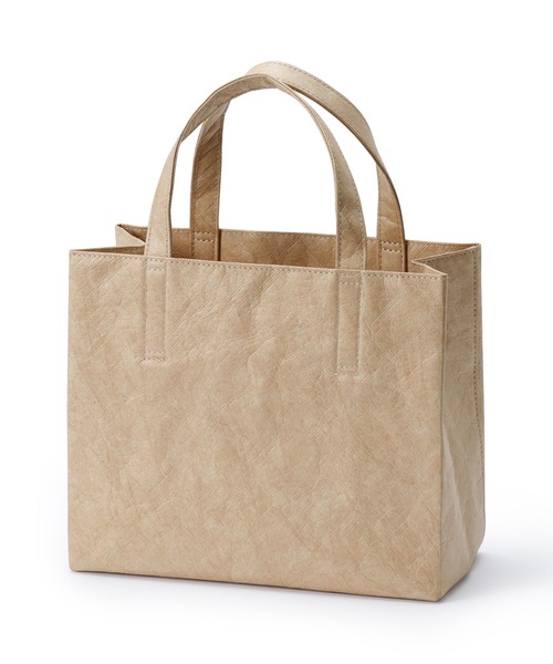 MUJI Labo(ムジラボ)の「〔MUJI Labo〕ペーパーライクトートバッグ(トートバッグ・メンズ・ベージュ/スミクロ/ブラック・FREE)」の2枚目の写真