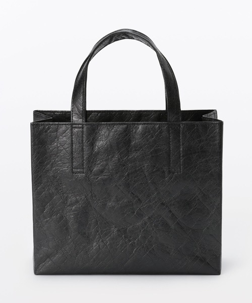 MUJI Labo(ムジラボ)の「〔MUJI Labo〕ペーパーライクトートバッグ(トートバッグ・メンズ・ベージュ/スミクロ/ブラック・FREE)」の4枚目の写真