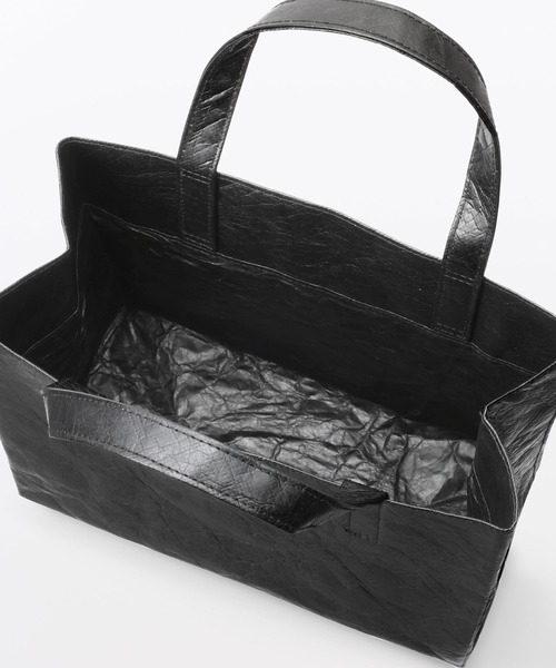 MUJI Labo(ムジラボ)の「〔MUJI Labo〕ペーパーライクトートバッグ(トートバッグ・メンズ・ベージュ/スミクロ/ブラック・FREE)」の5枚目の写真